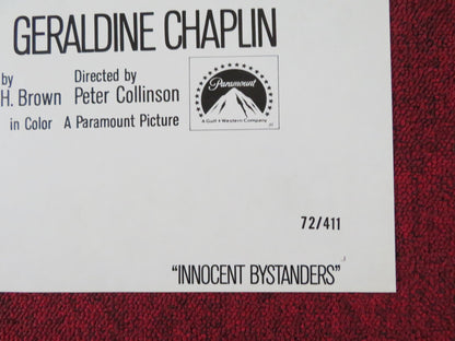 INNOCENT BYSTANDERS FOLDED US ONE SHEET POSTER STANLEY BAKER G. CHAPLIN 1972 Rendezvous Cinema Movie posters