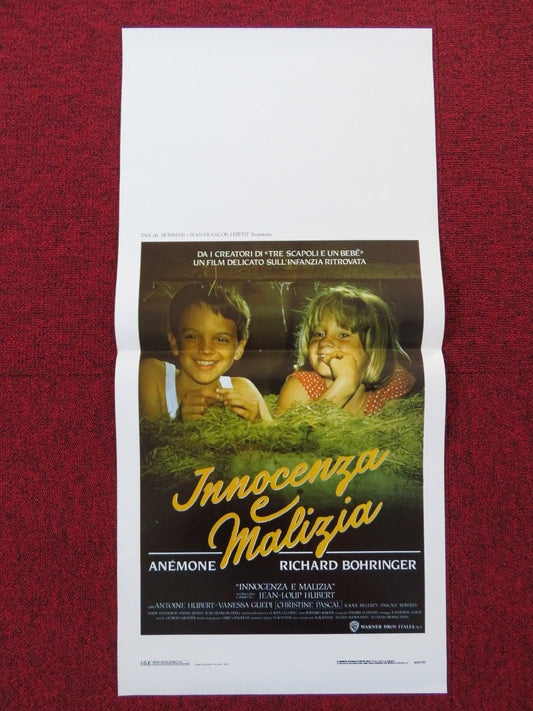 INNOCENZA E MALIZIA ITALIAN LOCANDINA POSTER ANEMONE RICHARD BOHRINGER 1988 Rendezvous Cinema Movie posters