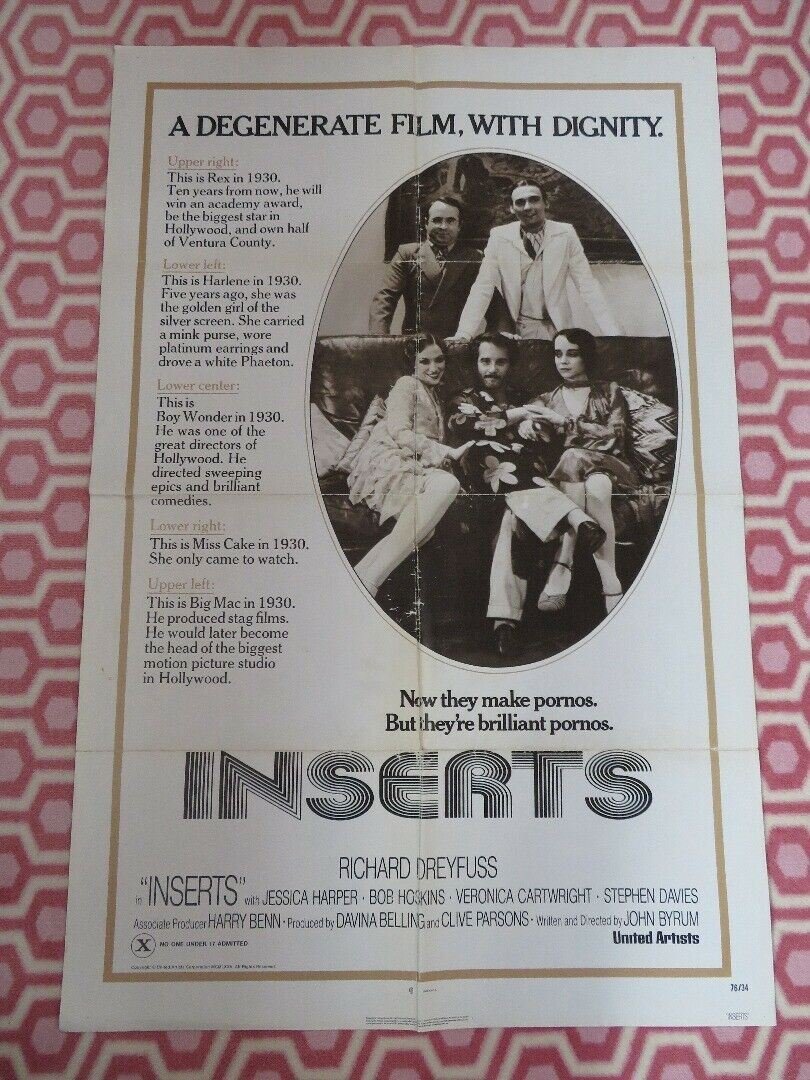 INSERTS US ORIGINAL ONE SHEET POSTER DREYFUSS HOSKINS HOLLYWOOD Movie posters