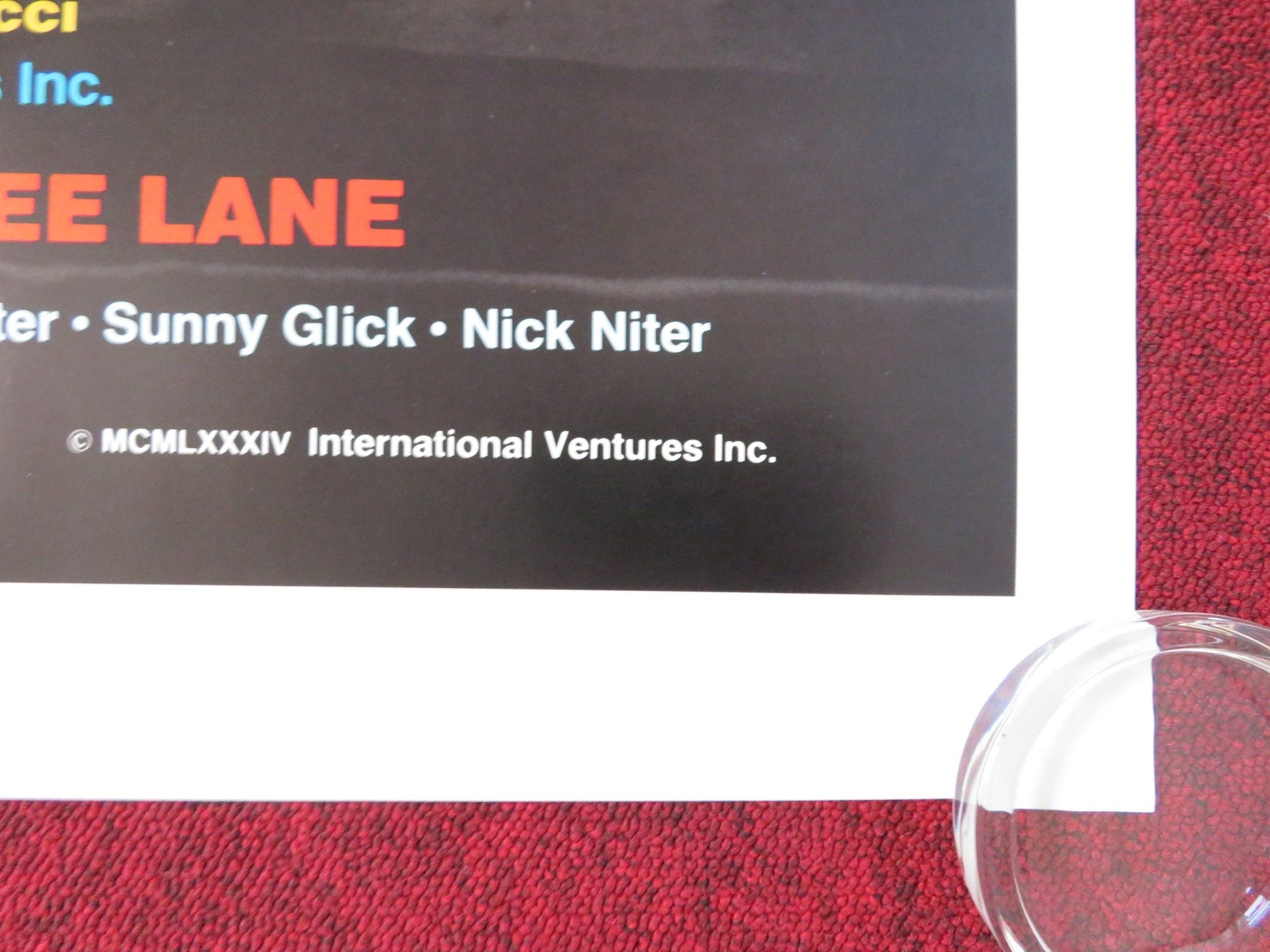 INSIDE CHINA LEE US ONE SHEET ROLLED POSTER KRISTARA BARRINGTON DESIREE LANE '84 Rendezvous Cinema Movie posters