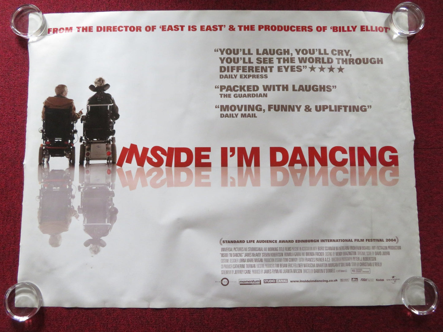 INSIDE I'M DANCING UK QUAD ROLLED POSTER JAMES MCAVOY STEVEN ROBERTSON 2004 Rendezvous Cinema Movie posters