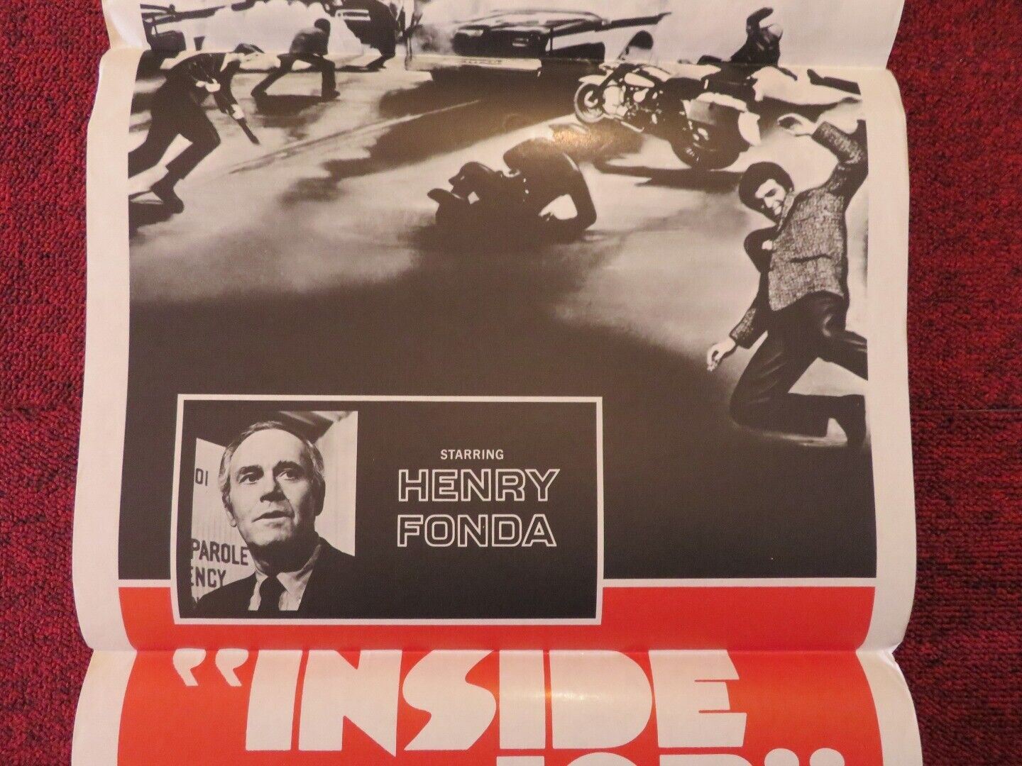 INSIDE JOB FOLDED AUSTRALIAN DAYBILL POSTER HENRY FONDA LEONARD NIMOY 1973 - Rendezvous Cinema