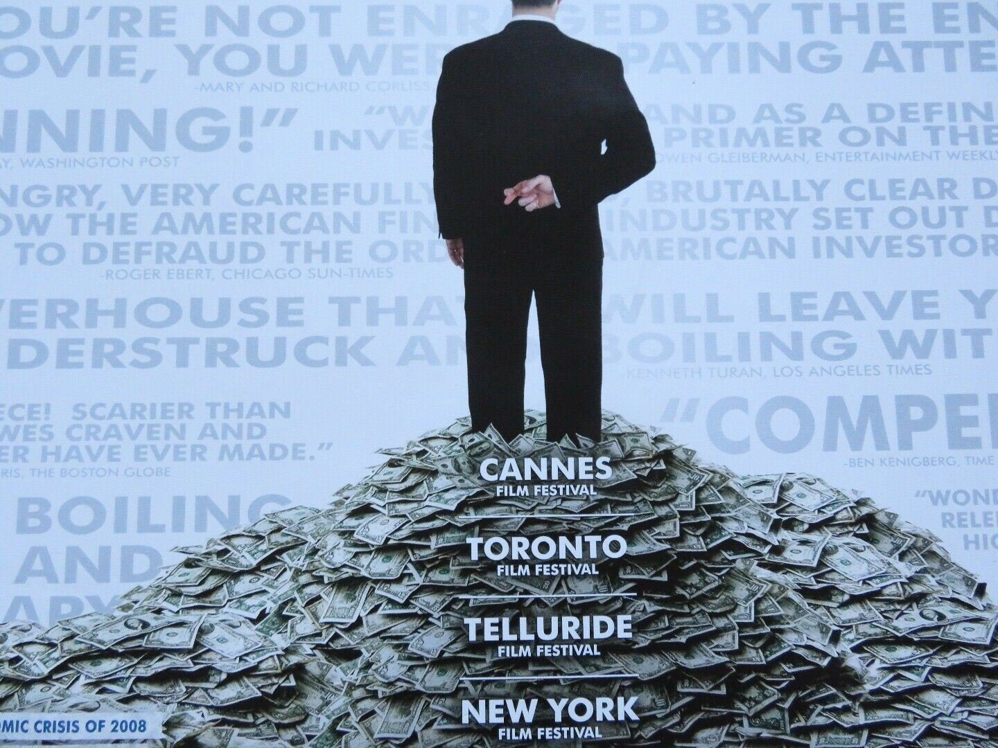 INSIDE JOB QUAD (30"x 40") ROLLED POSTER NARRATED MATT DAMON CHARLES FERGUSON Movie posters