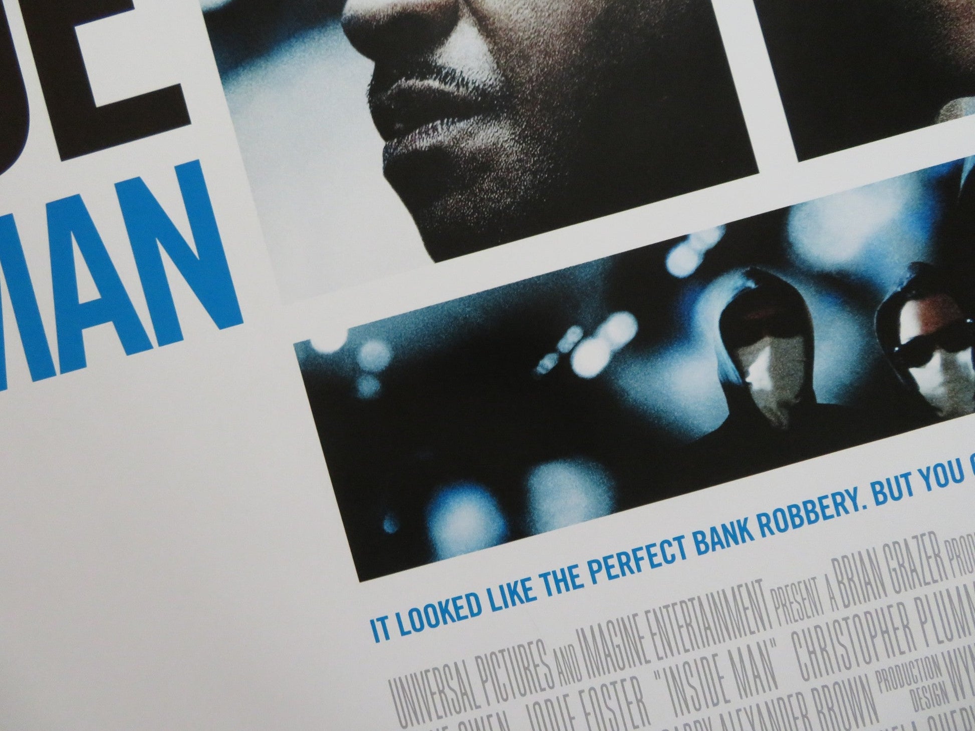 INSIDE MAN UK QUAD (30"x 40") ROLLED POSTER DENZEL WASHINGTON CLIVE OWEN 2006 Rendezvous Cinema Movie posters