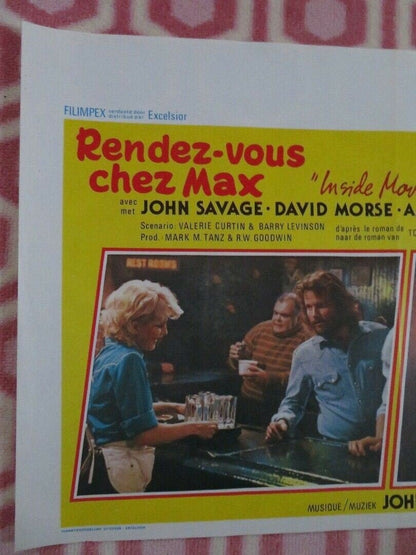 INSIDE MOVES BELGIUM (14"x 21") POSTER JOHN SAVAGE DAVID MORSE 1980 Movie posters