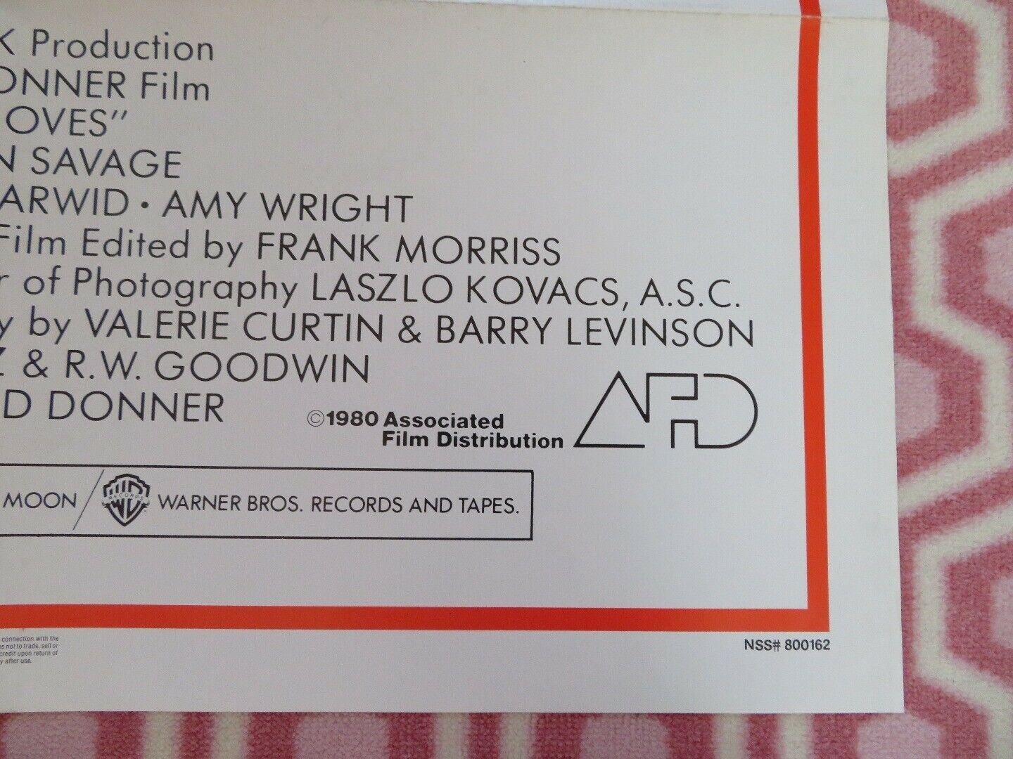 INSIDE MOVES US ONE SHEET POSTER JOHN SAVAGE DAVIS MORSE 1980 Movie posters