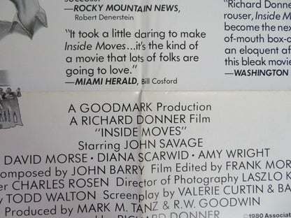 INSIDE MOVES US ONE SHEET POSTER JOHN SAVAGE DAVIS MORSE 1980 Movie posters