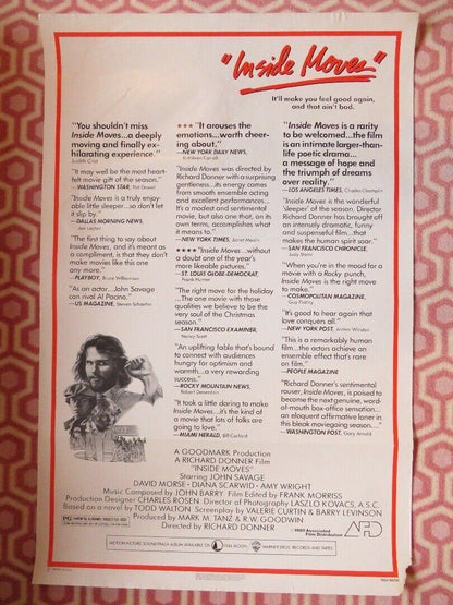 INSIDE MOVES US ONE SHEET ROLLED POSTER JOHN SAVAGE 1980 Movie posters