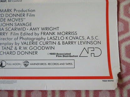 INSIDE MOVES US ONE SHEET ROLLED POSTER JOHN SAVAGE 1980 Movie posters