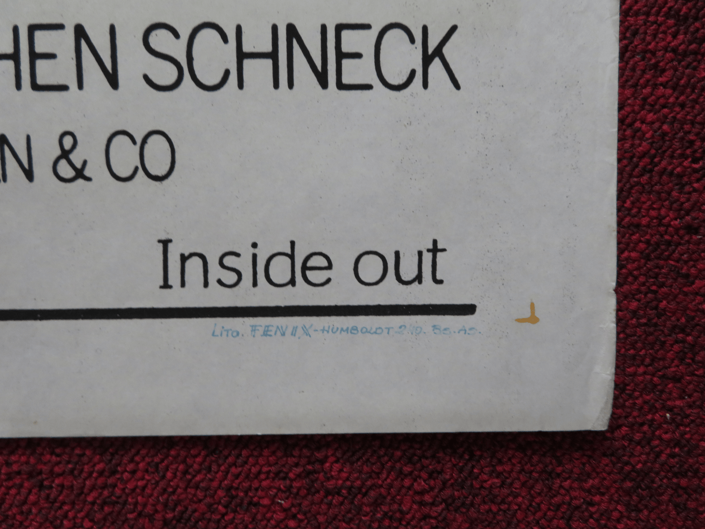INSIDE OUT FOLDED ARGENTINA ONE SHEET POSTER TELLY SAVALAS JAMES MASON 1975 Rendezvous Cinema Movie posters