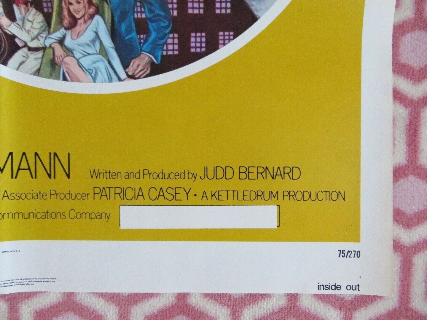 INSIDE OUT FOLDED US ONE SHEET POSTER TELLY SAVALAS ROBERT CULP 1975 Movie posters