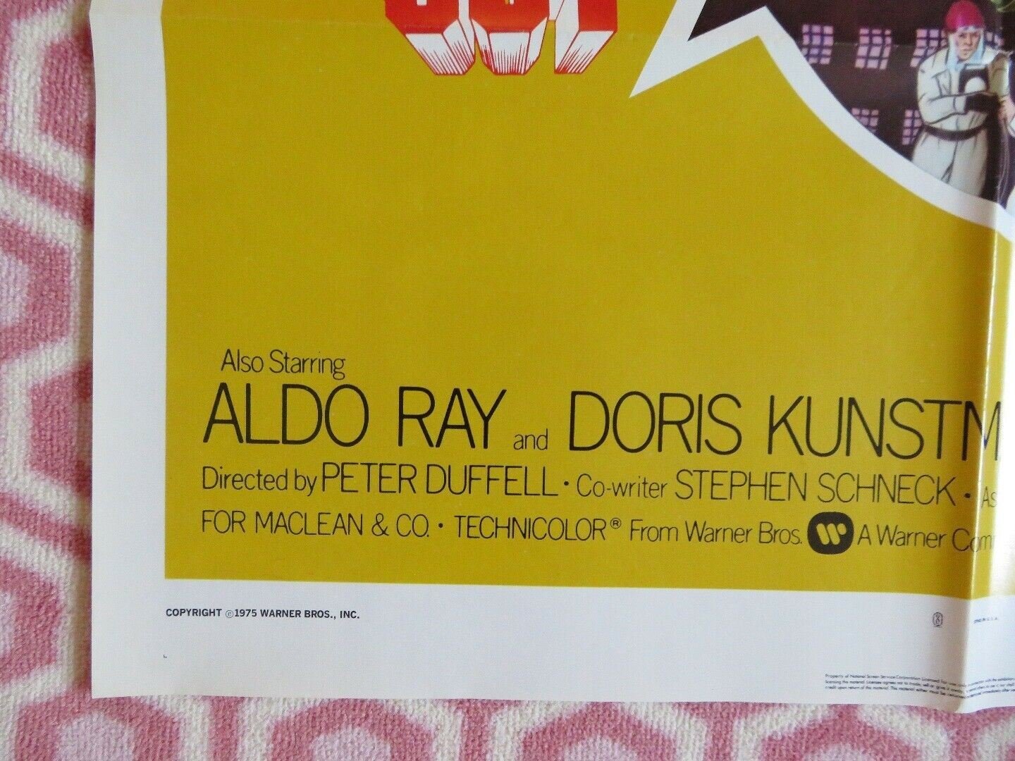 INSIDE OUT FOLDED US ONE SHEET POSTER TELLY SAVALAS ROBERT CULP 1975 Movie posters