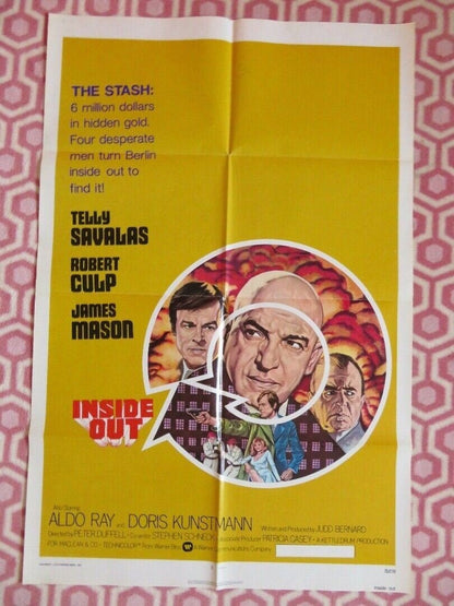 INSIDE OUT FOLDED US ONE SHEET POSTER TELLY SAVALAS ROBERT CULP 1975 Movie posters