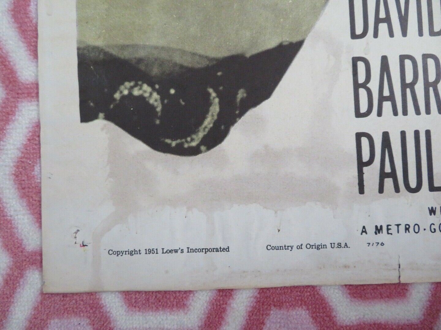 INSIDE STRAIGHT US ONE SHEET POSTER DAVID BRIAN LON CHANEY 1951 Movie posters