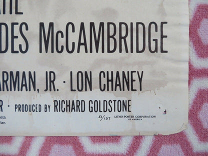 INSIDE STRAIGHT US ONE SHEET POSTER DAVID BRIAN LON CHANEY 1951 Movie posters