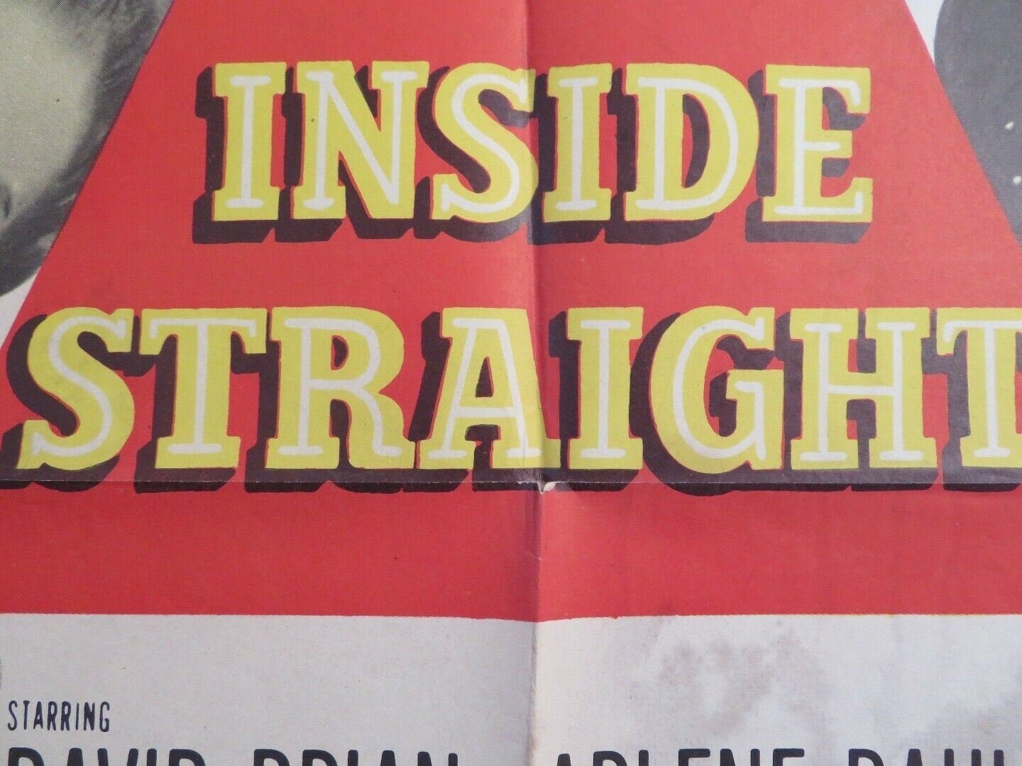 INSIDE STRAIGHT US ONE SHEET POSTER DAVID BRIAN LON CHANEY 1951 Movie posters