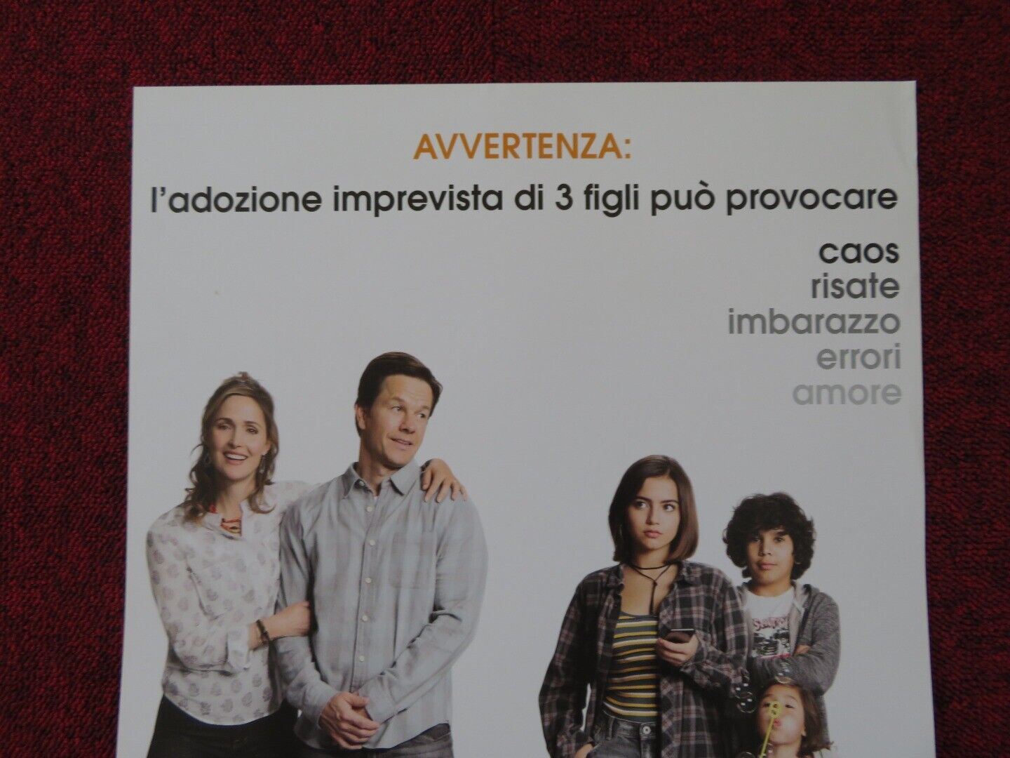 INSTANT FAMILY ITALIAN LOCANDINA (27"x13") POSTER M WAHLBERG R BYRNE 2018 Rendezvous Cinema Movie posters