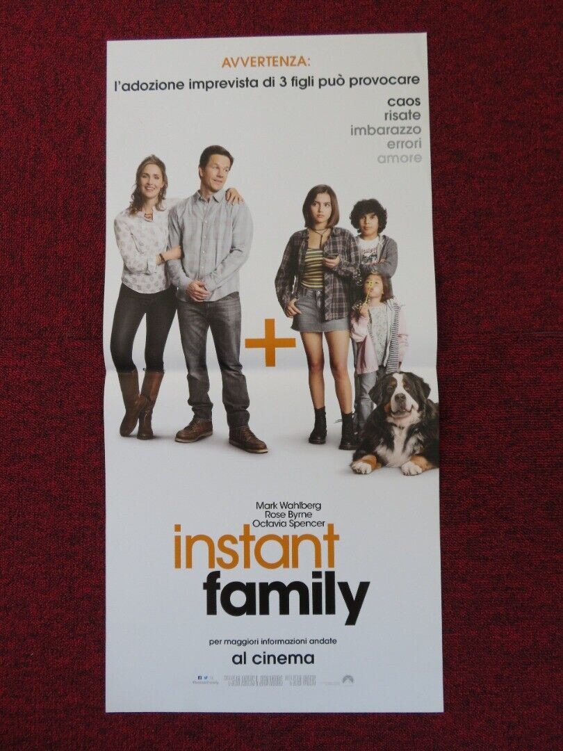 INSTANT FAMILY ITALIAN LOCANDINA (27"x13") POSTER M WAHLBERG R BYRNE 2018 Rendezvous Cinema Movie posters