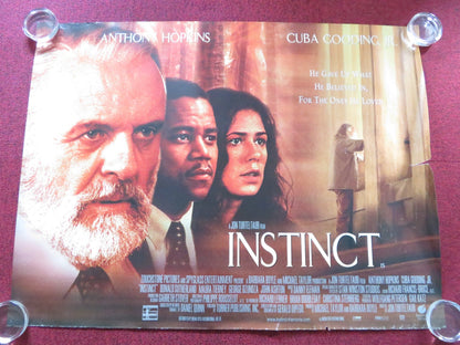 INSTINCT UK QUAD ROLLED POSTER ANTHONY HOPKINS CUBA GOODING JR. 1999 Rendezvous Cinema Movie posters