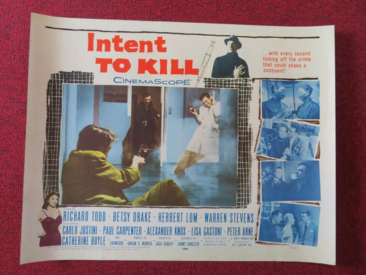 INTENT TO KILL US HALF SHEET (22"x 28") POSTER RICHARD TODD BETSY DRAKE 1959 Movie posters