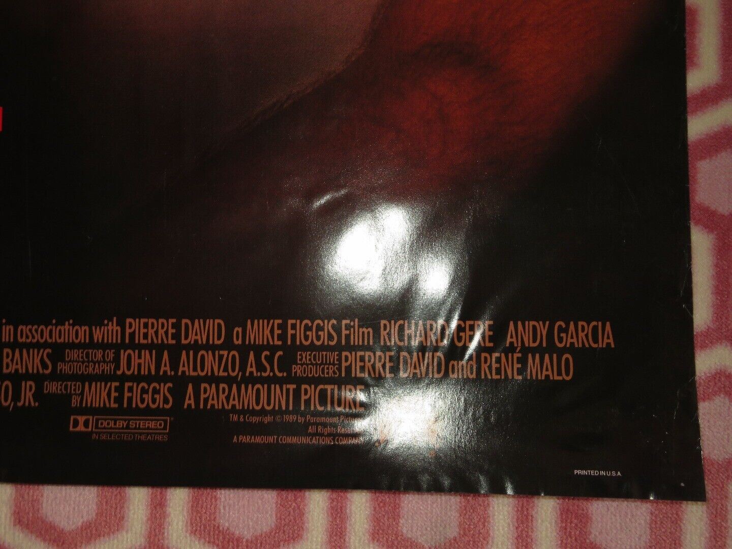 INTERNAL AFFAIRS US ONE SHEET ROLLED POSTER RICHARD GERE ANDY GARCIA 1989 Rendezvous Cinema Movie posters