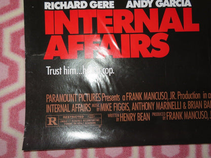 INTERNAL AFFAIRS US ONE SHEET ROLLED POSTER RICHARD GERE ANDY GARCIA 1989 Rendezvous Cinema Movie posters