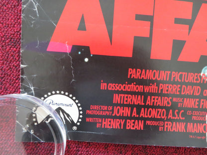 INTERNAL AFFAIRS VHS VIDEO POSTER RICHARD GERE ANDY GARCIA 1990 Rendezvous Cinema Movie posters