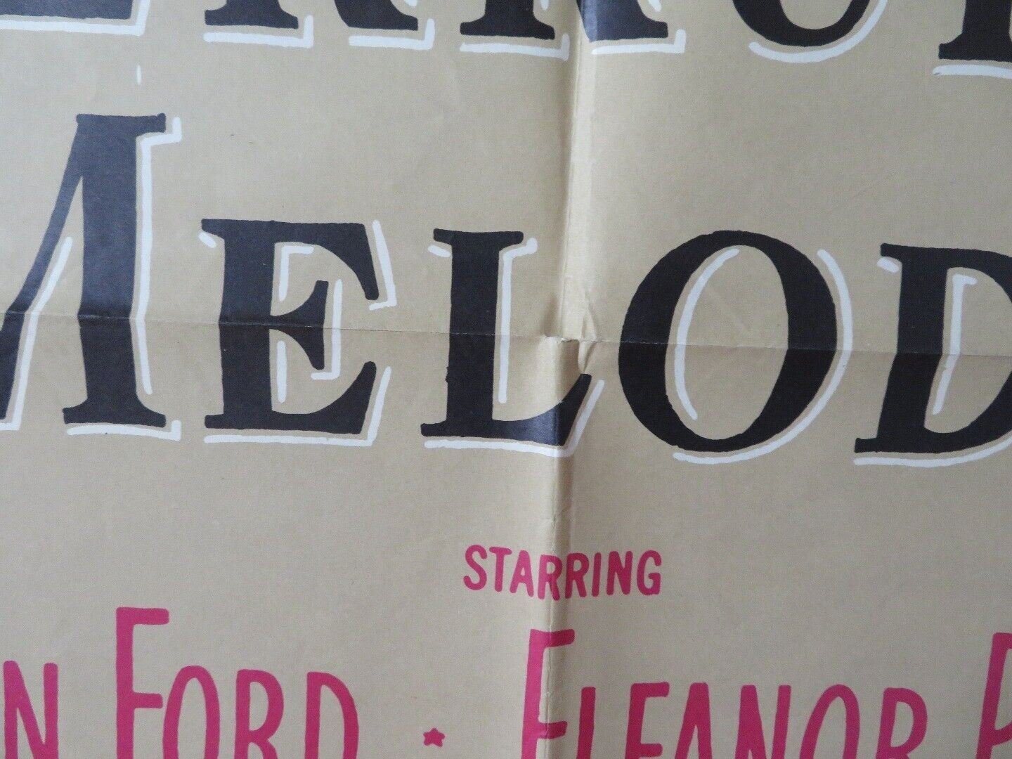INTERRUPTED MELODY FOLDED US ONE SHEET POSTER GLENN FORD ELEANOR PARKER 1955 Movie posters