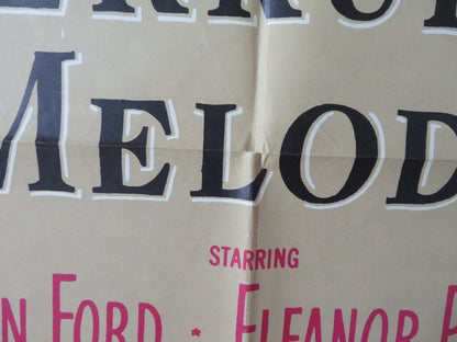 INTERRUPTED MELODY FOLDED US ONE SHEET POSTER GLENN FORD ELEANOR PARKER 1955 Movie posters