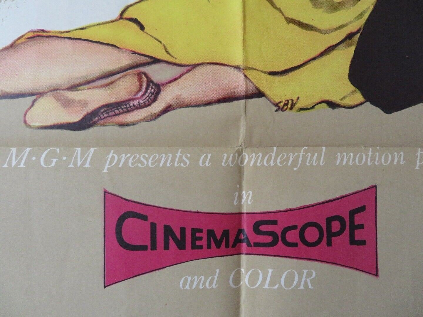 INTERRUPTED MELODY FOLDED US ONE SHEET POSTER GLENN FORD ELEANOR PARKER 1955 Movie posters