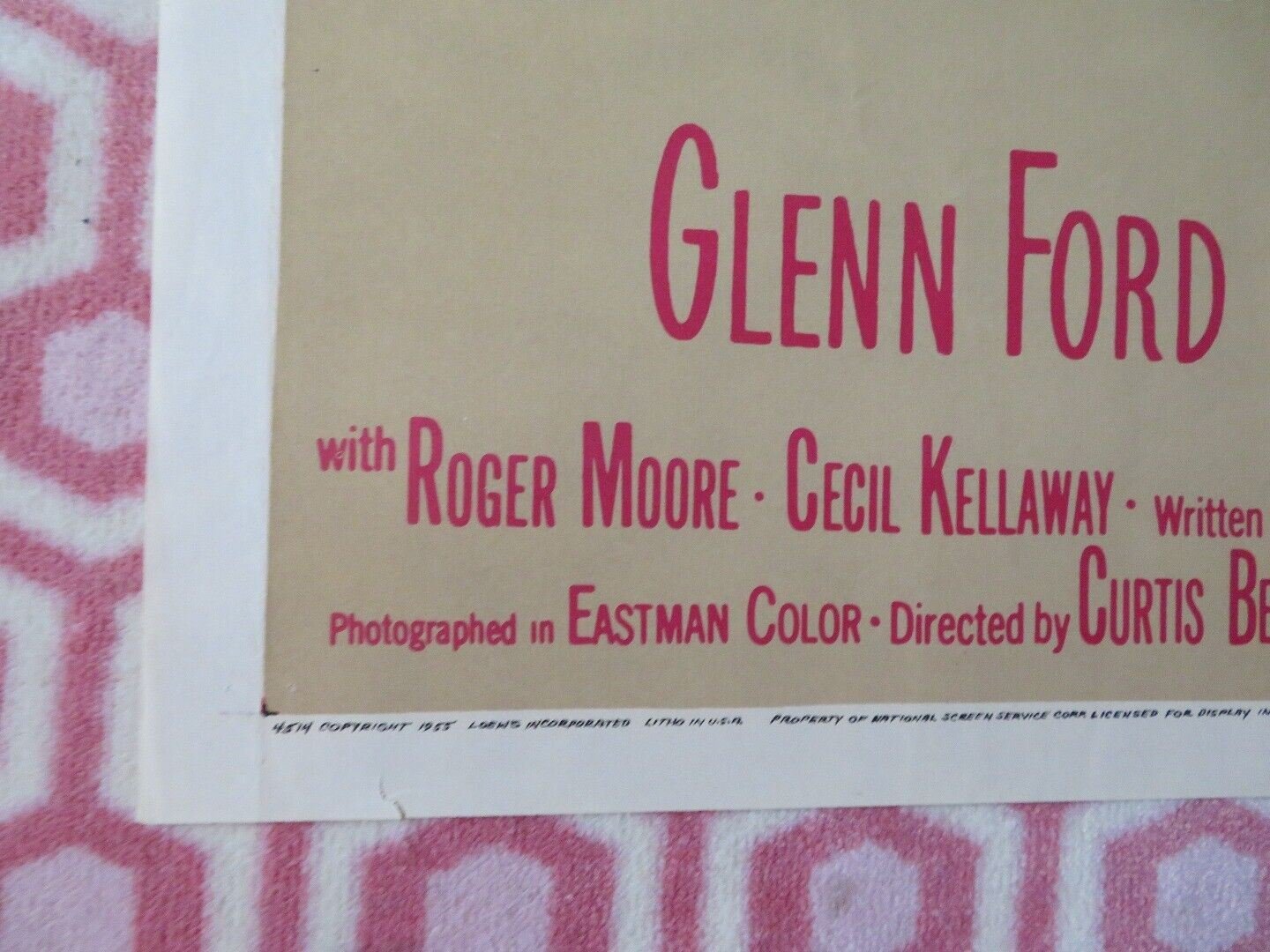 INTERRUPTED MELODY FOLDED US ONE SHEET POSTER GLENN FORD ELEANOR PARKER 1955 Movie posters