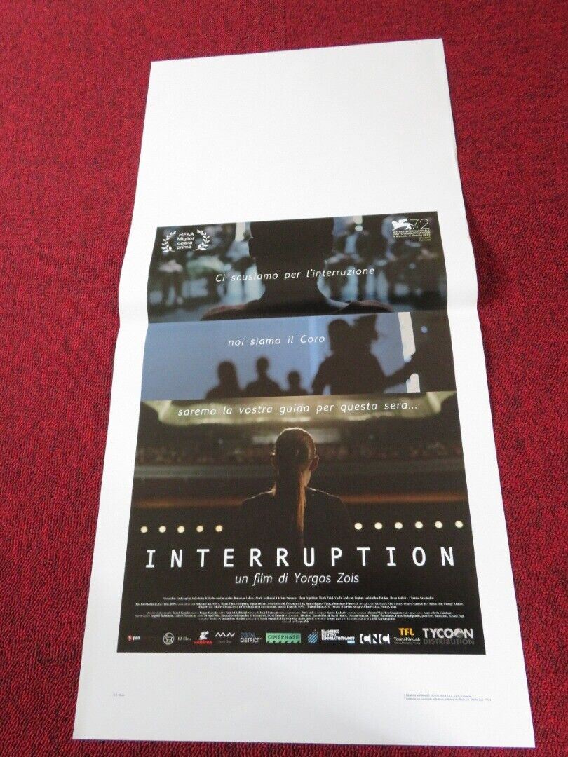 INTERRUPTION ITALIAN LOCANDINA (27.5"x13") POSTER YORGOS ZOIS 2015 Movie posters