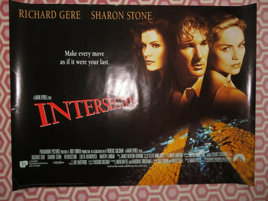 INTERSECTION QUAD (30"x 40") ROLLED POSTER RICHARD GERE SHARON STONE 1994 Movie posters