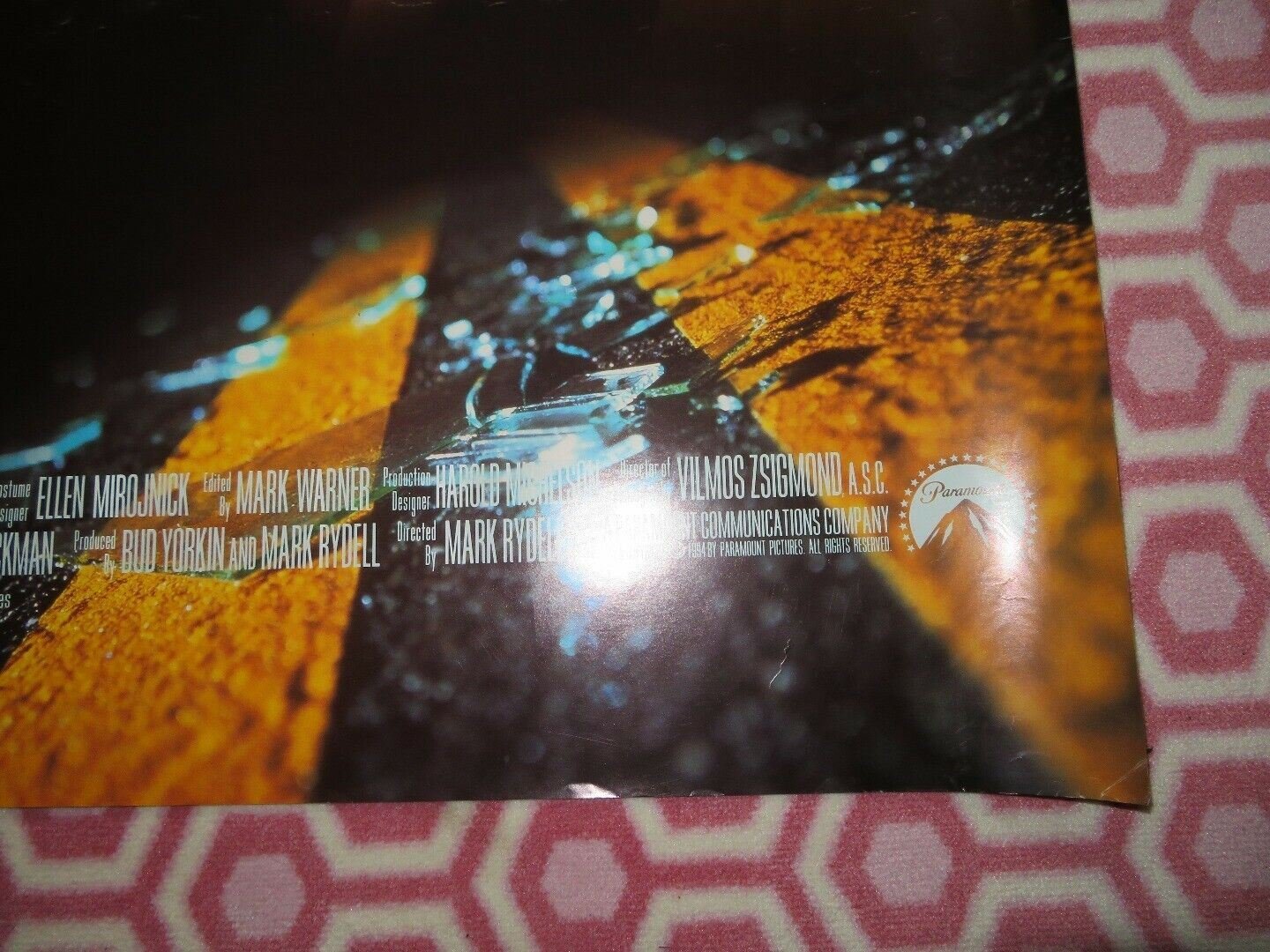 INTERSECTION QUAD (30"x 40") ROLLED POSTER RICHARD GERE SHARON STONE 1994 Movie posters