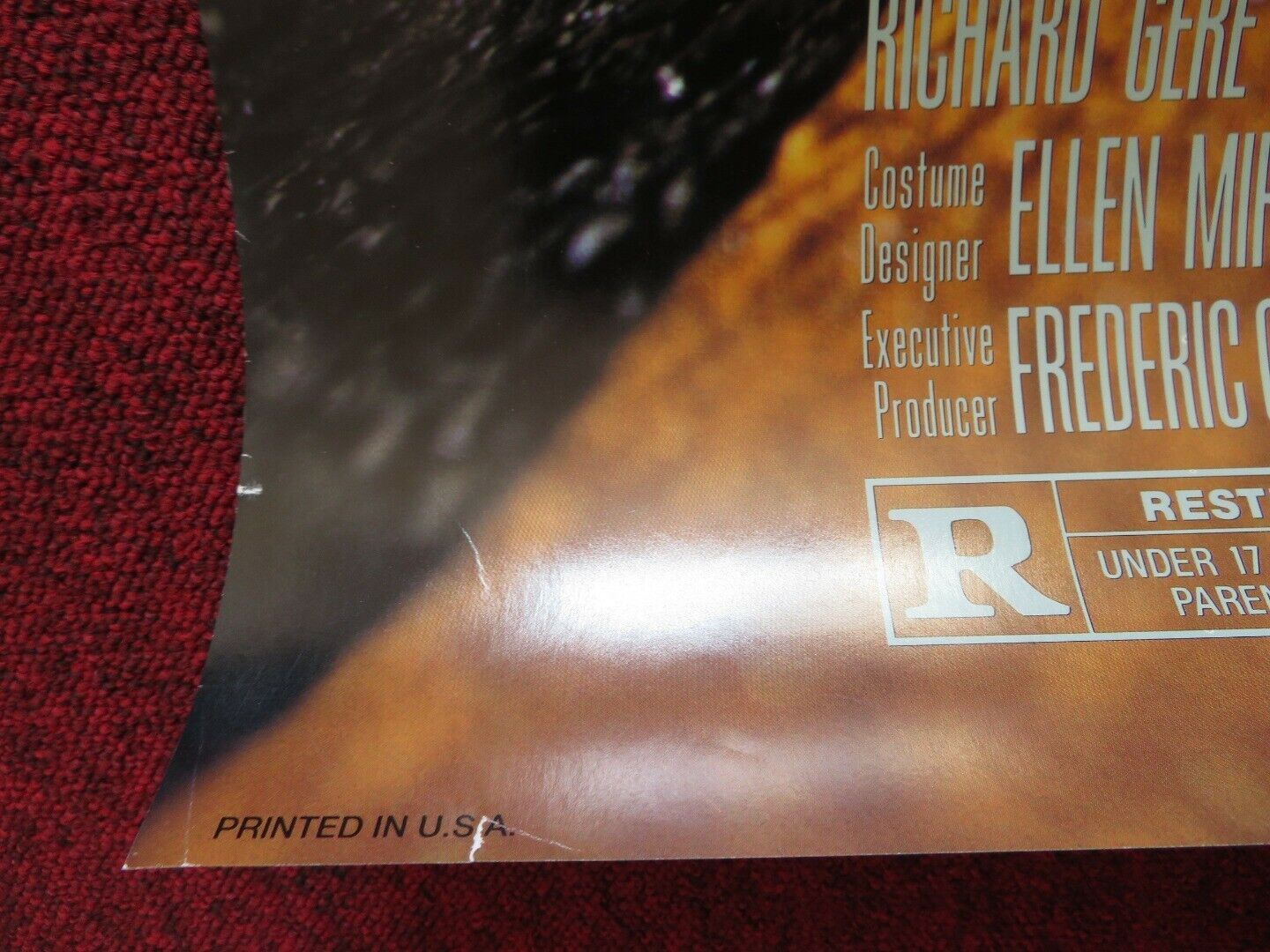 INTERSECTION US ONE SHEET ROLLED POSTER RICHARD GERE SHARON STONE 1994 Movie posters