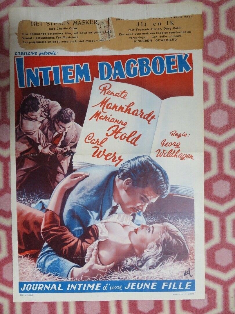 INTIEM DAGBOEK/Hochzeitsglocken BELGIUM (21.5"x 14) POSTER 1954 Movie posters