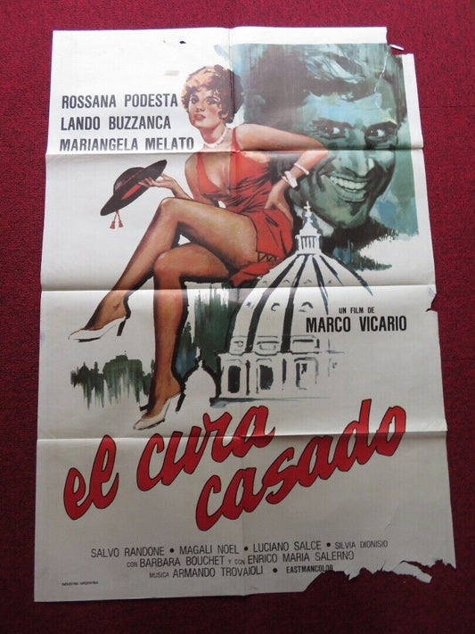 INTIMACY FOLDED ARGENTINA ONE SHEET POSTER ROSSANA PODESTA LANDO BUZZANCA 1970 - Rendezvous Cinema