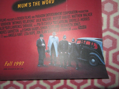 INTIMATE RELATIONS US ONE SHEET ROLLED POSTER JULIE WALTERS 1996 Rendezvous Cinema Movie posters