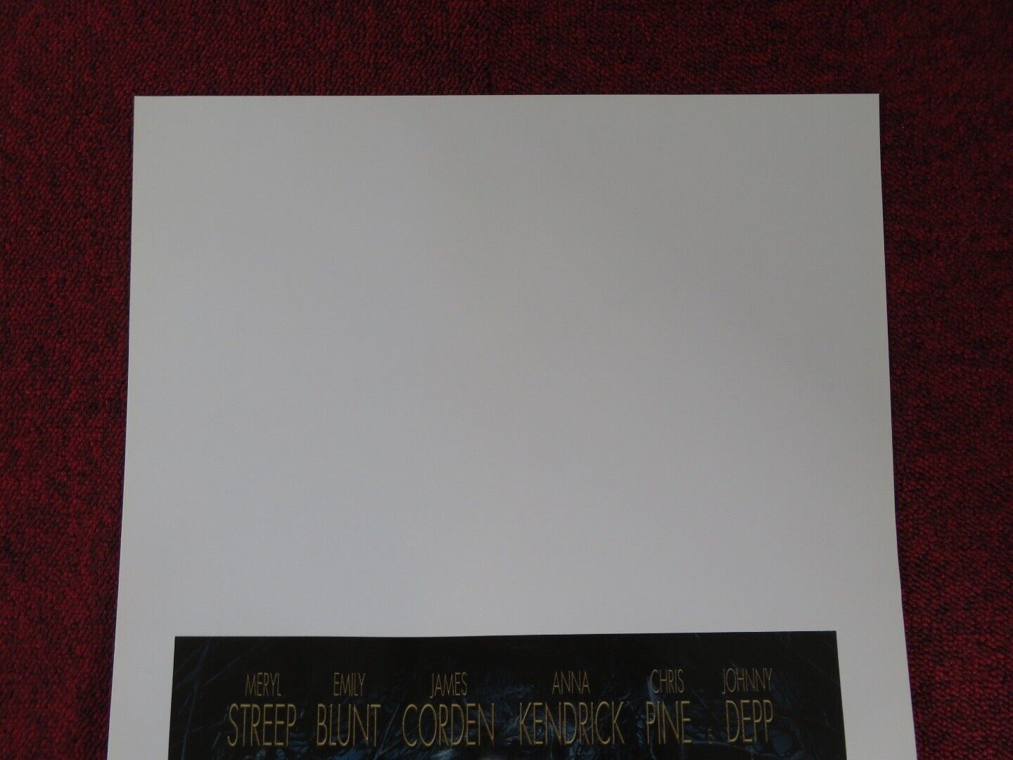 INTO THE WOODS ITALIAN LOCANDINA (27.5"x13") POSTER DISNEY MERYL STREEP 2014 Movie posters