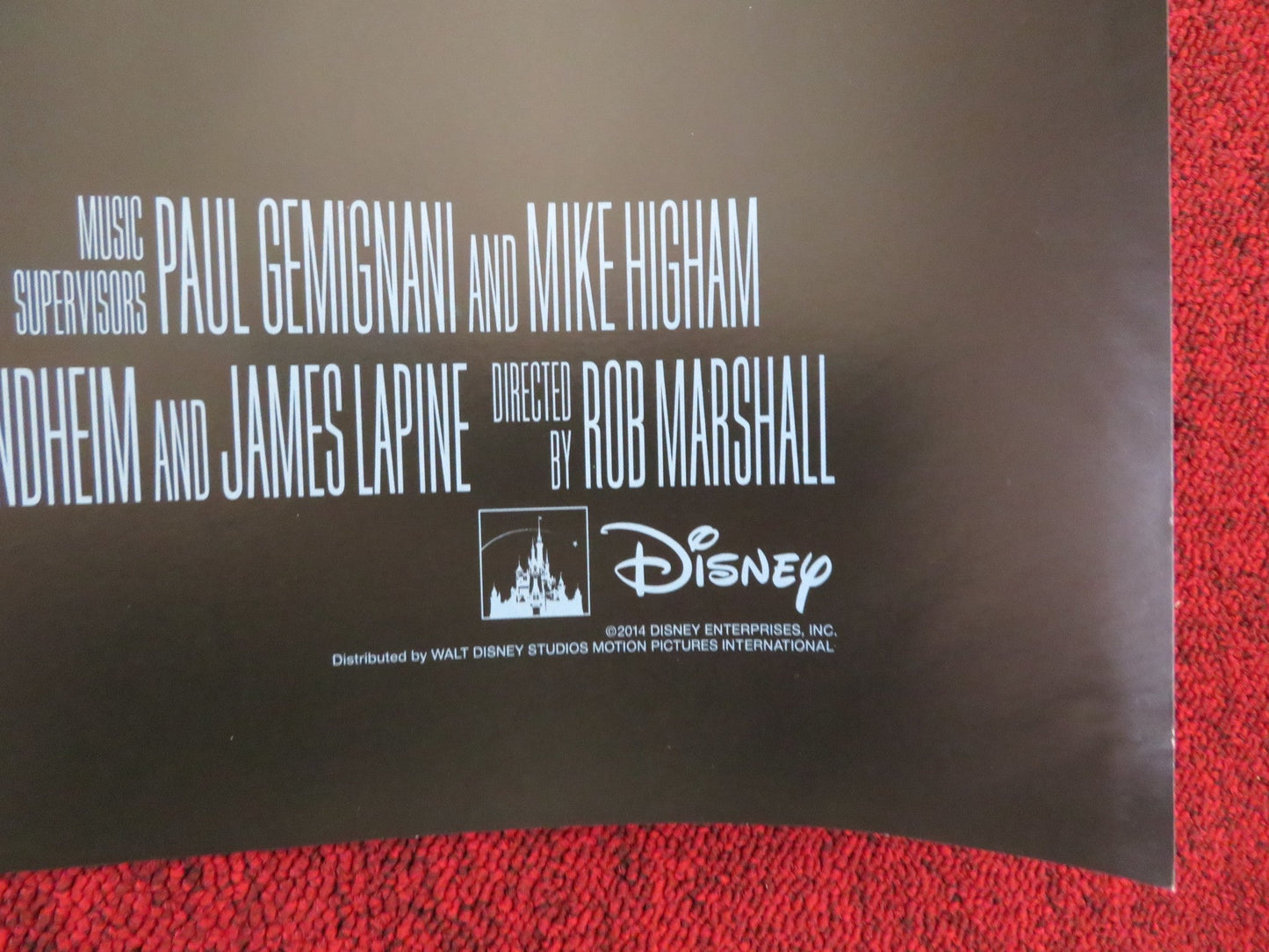 INTO THE WOODS UK QUAD (30"x 40") ROLLED POSTER DISNEY M. STREEP E. BLUNT 2014 Rendezvous Cinema Movie posters