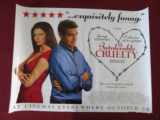 INTOLERABLE CRUELTY UK QUAD (30"x 40") ROLLED POSTER GEORGE CLOONEY 2003 Rendezvous Cinema Movie posters