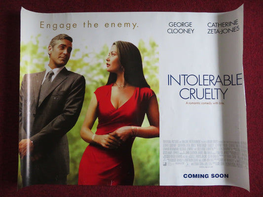 INTOLERABLE CRUELTY UK QUAD (30"x 40") ROLLED POSTER GEORGE CLOONEY 2003 Rendezvous Cinema Movie posters