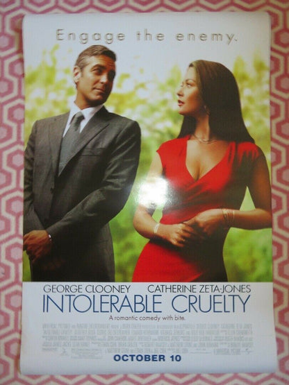 INTOLERABLE CRUELTY US ROLLED POSTER COEN BROTHERS G CLOONEY C ZETA - JONES 2003 Movie posters