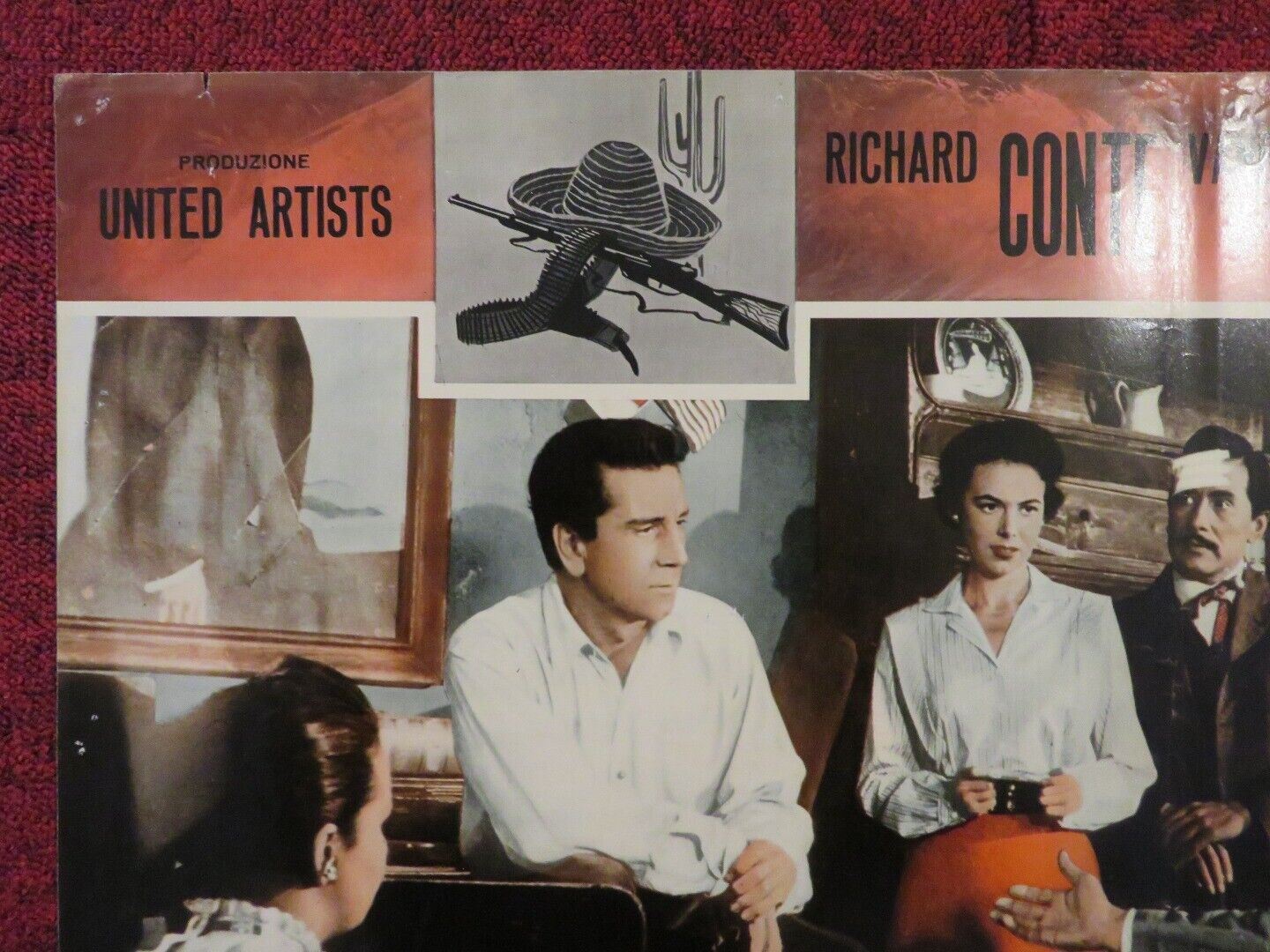 INTREPIDI VENDICATOR / THE FIGHTER ITALIAN FOTOBUSTA POSTER RICHARD CONTE 1952 Movie posters