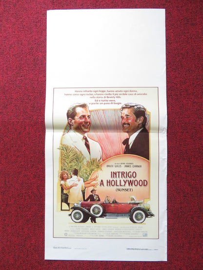 INTRIGO A HOLLYWOOD ITALIAN LOCANDINA POSTER BRUCE WILLIS JAMES GARNER 1988 Rendezvous Cinema Movie posters