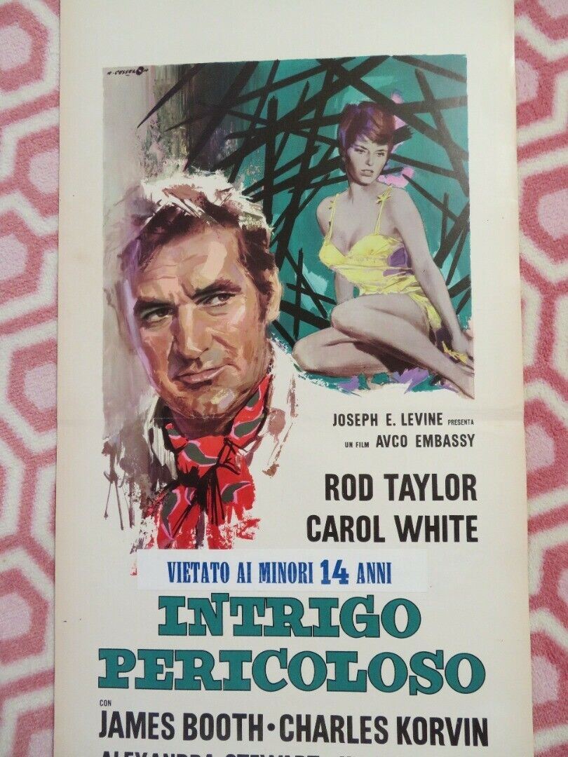 INTRIGO PERICOLOSO ITALIAN LOCANDINA (27.5"x13") POSTER ROD TAYLOR 1970 Movie posters