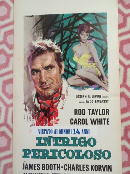 INTRIGO PERICOLOSO ITALIAN LOCANDINA (27.5"x13") POSTER ROD TAYLOR 1970 Movie posters