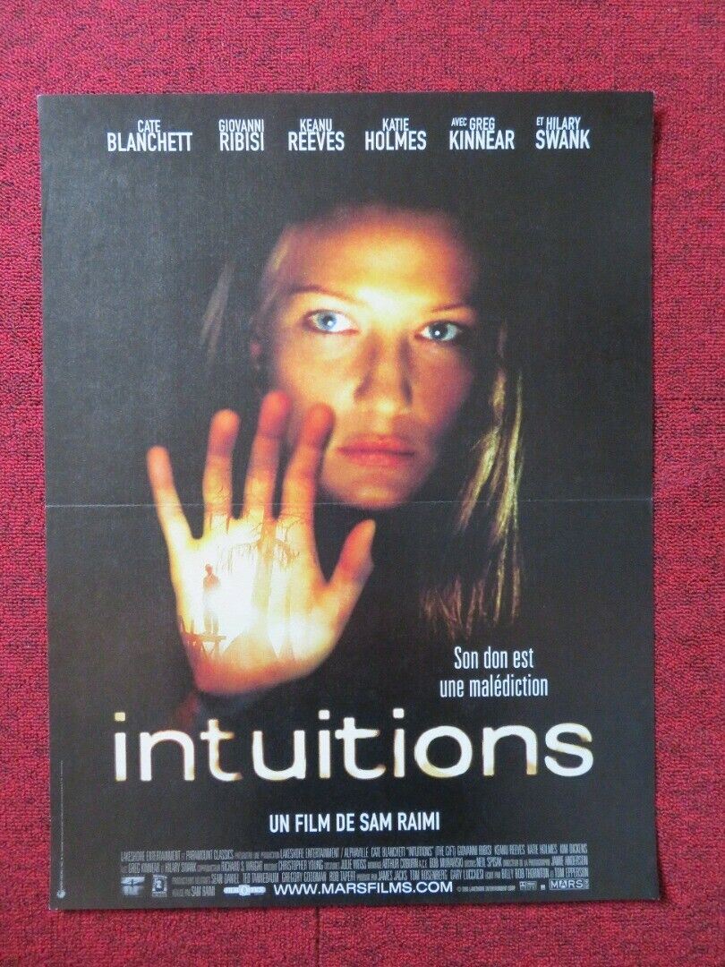 INTUITIONS / THE GIFT FRENCH (16"x 21") POSTER CATE BLANCHETT KEANU REEVES 2000 Movie posters