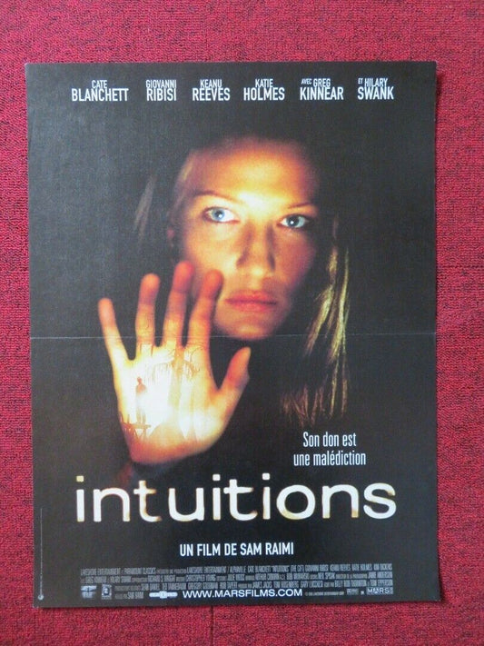 INTUITIONS / THE GIFT FRENCH (16"x 21") POSTER CATE BLANCHETT KEANU REEVES 2000 Movie posters