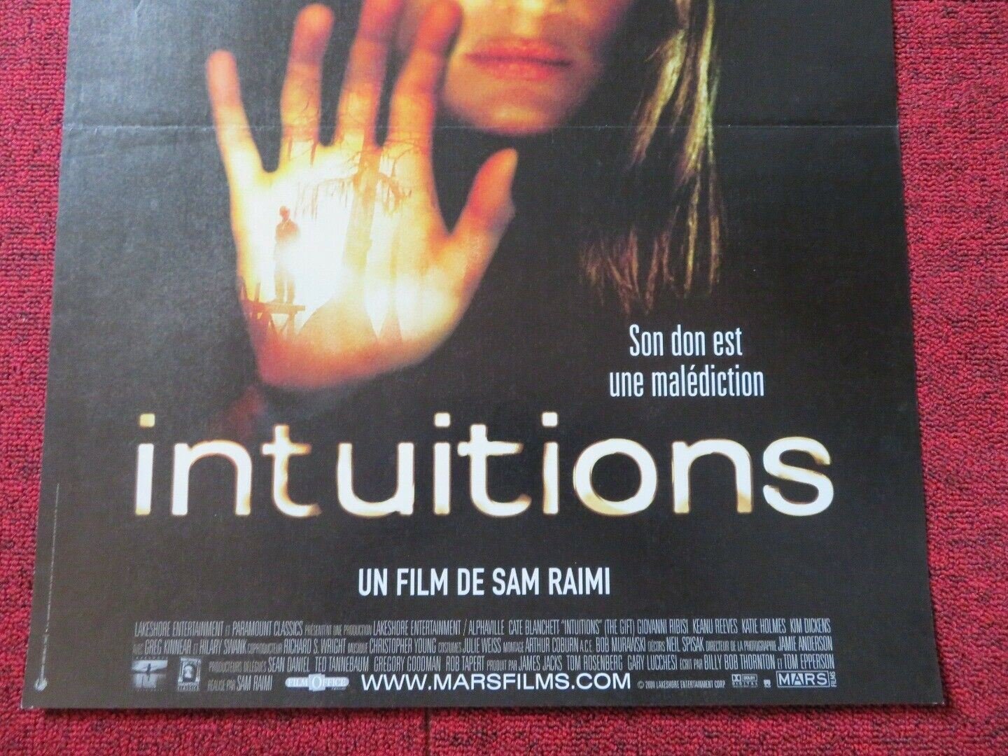 INTUITIONS / THE GIFT FRENCH (16"x 21") POSTER CATE BLANCHETT KEANU REEVES 2000 Movie posters